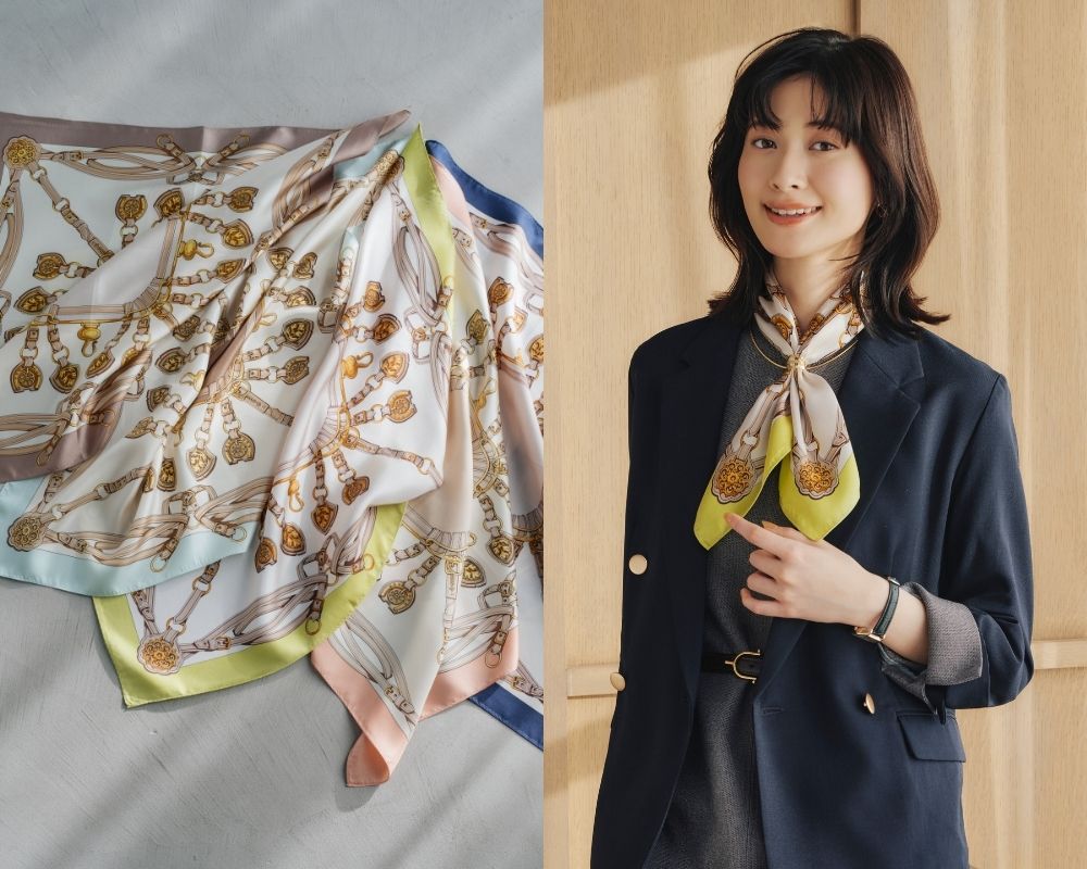 ハレの日に添えるスカーフ