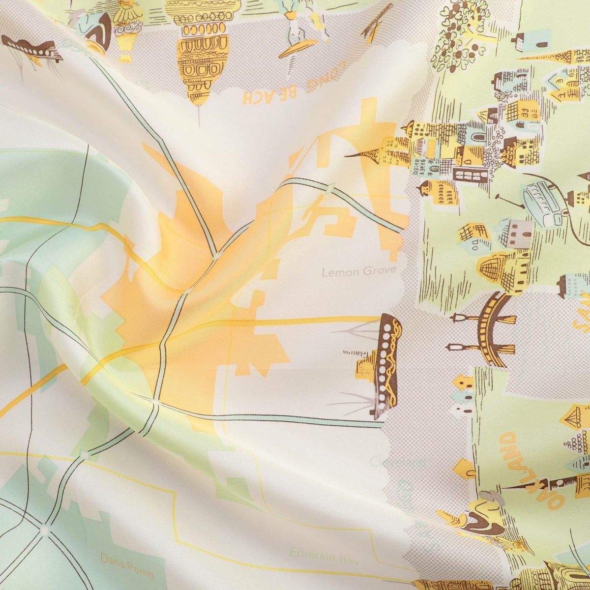  マップ柄スカーフ