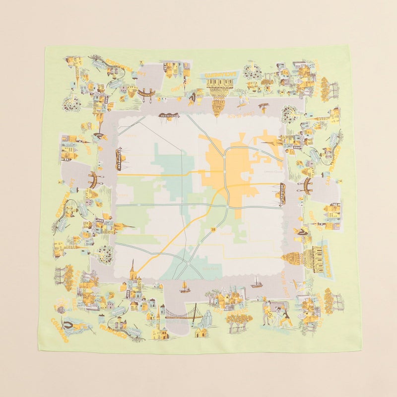  マップ柄スカーフ