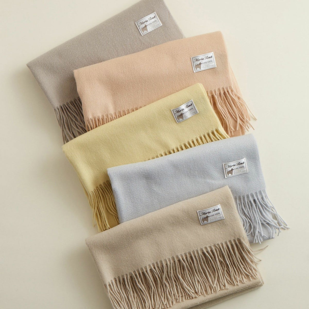 カシミヤビッグペールカラーストール