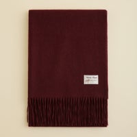 カシミヤ100%無地ストール＜ボルドー＞