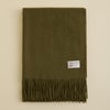 カシミヤ100%無地ストール＜カーキ＞