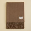 カシミヤ100%無地ストール＜ブラウン＞