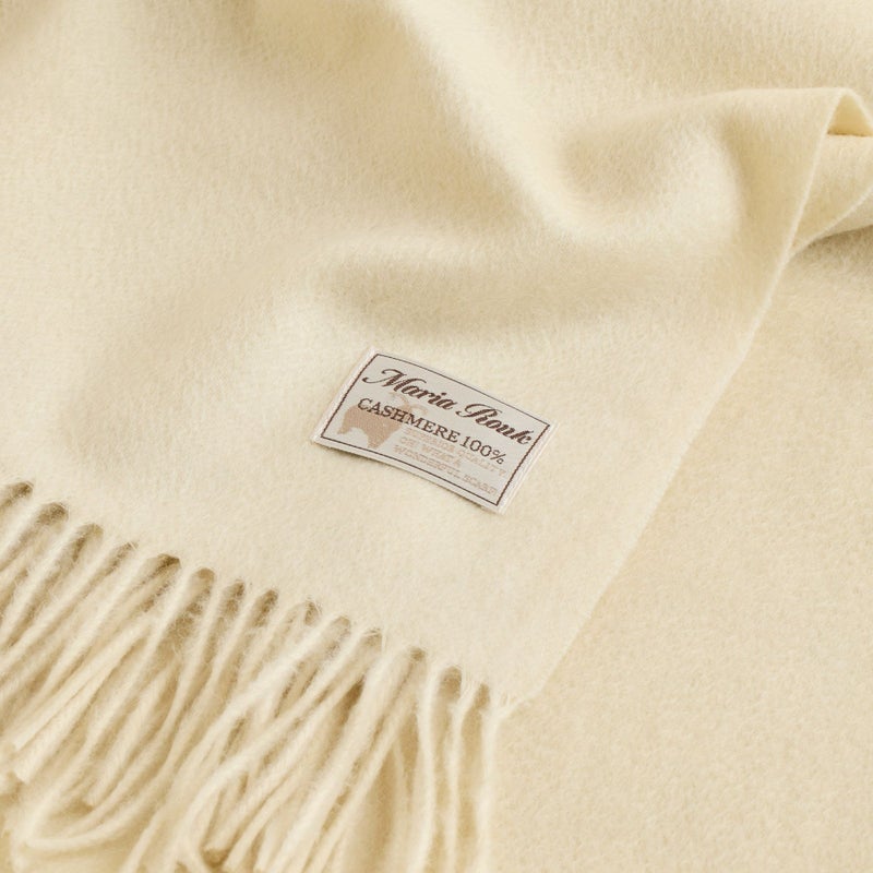 カシミヤ100%無地ストール＜オフホワイト＞