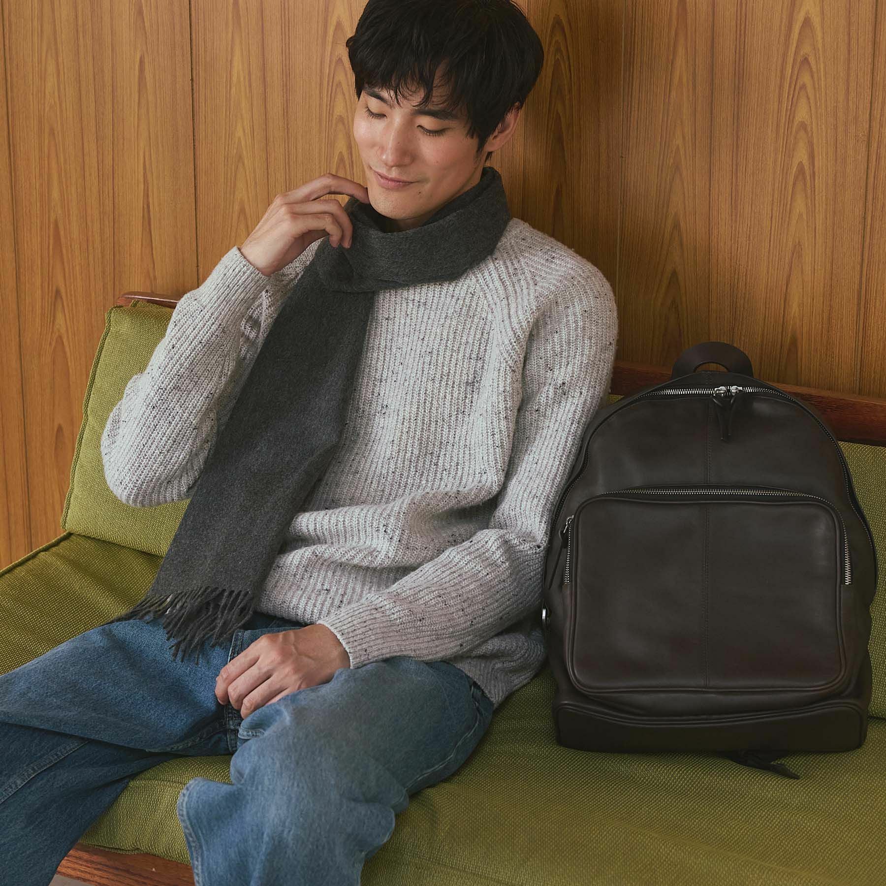 【未使用】RHC Ron Herman カシミヤ100% マフラー ブラック カシミヤ ソリッド リバーシブルマフラー | Brooks Brothers Japan