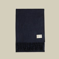 カシミヤ100%無地マフラー＜ネイビー＞