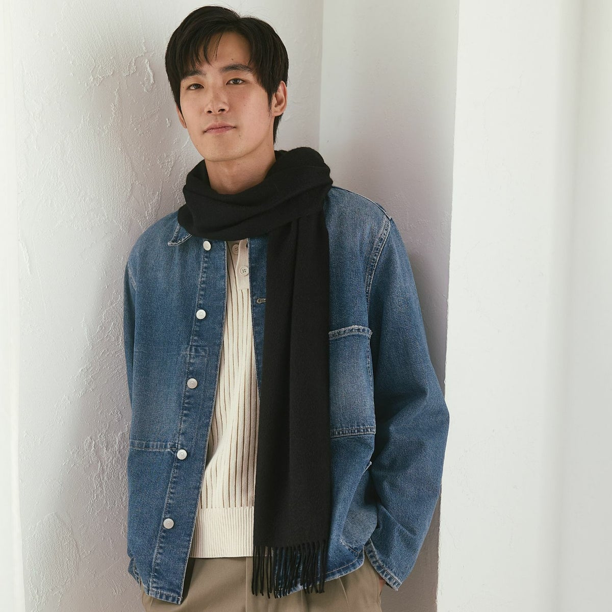 カシミヤ100%マフラー