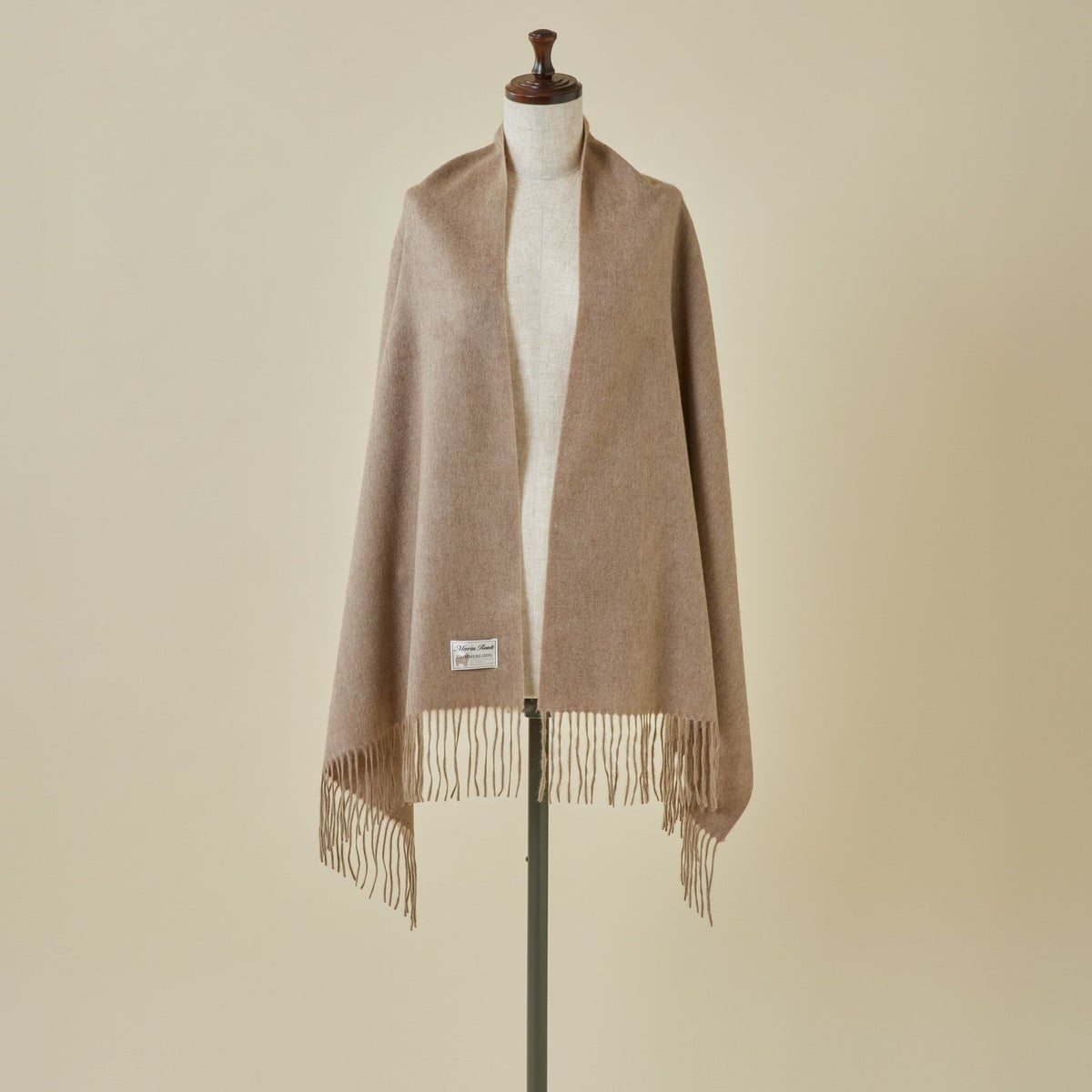 【無染色】カシミヤ100%無地ストール