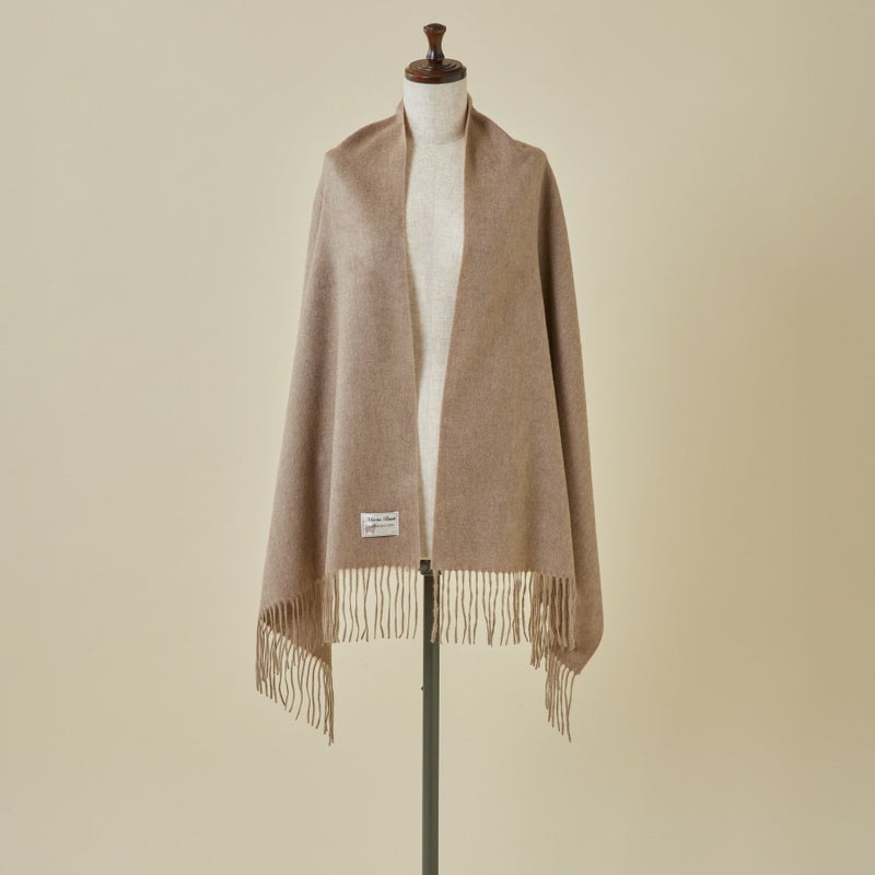 【無染色】カシミヤ100%無地ストール
