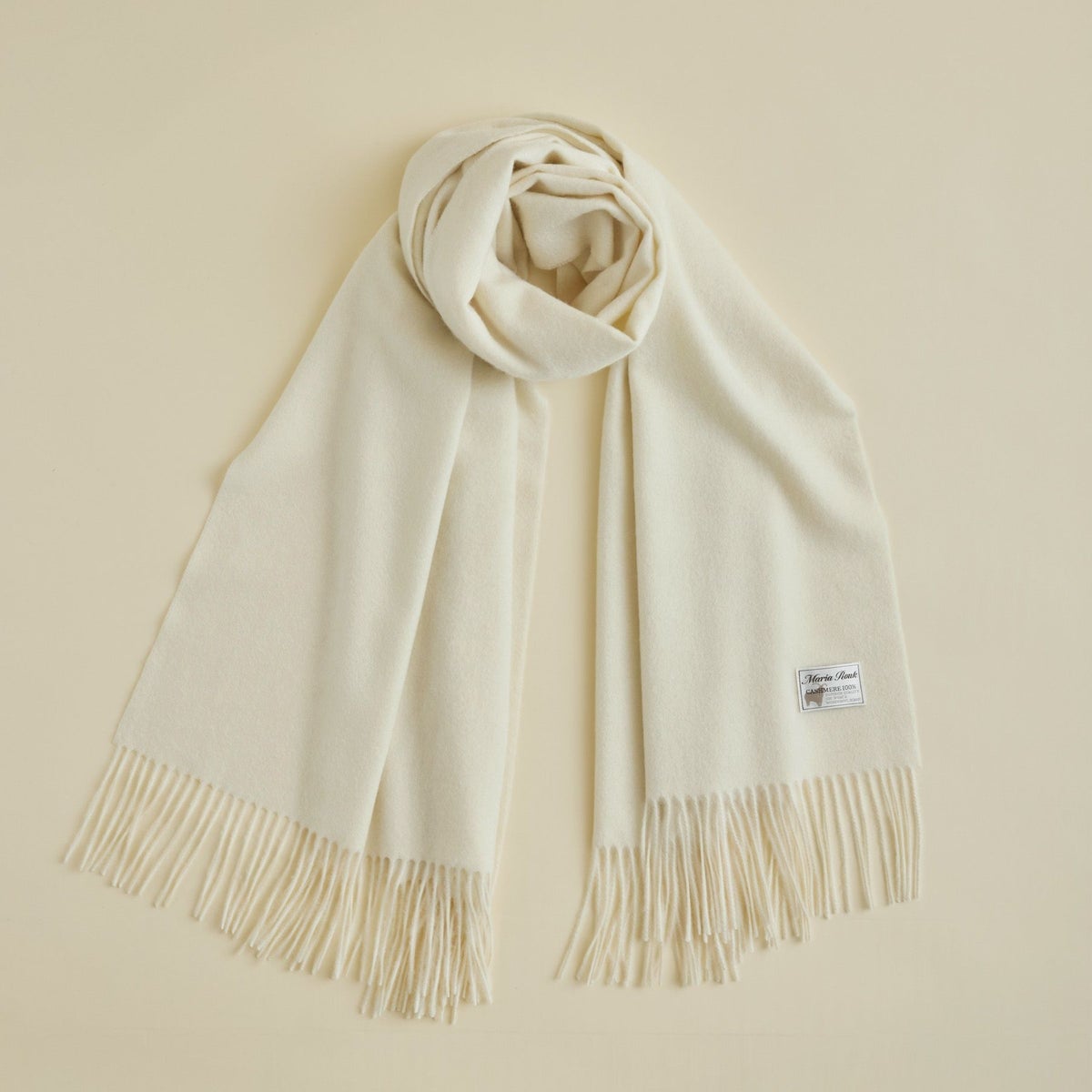 【無染色】カシミヤ100%大判無地ストール