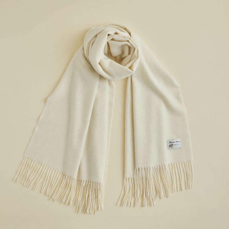 【無染色】カシミヤ100%大判無地ストール