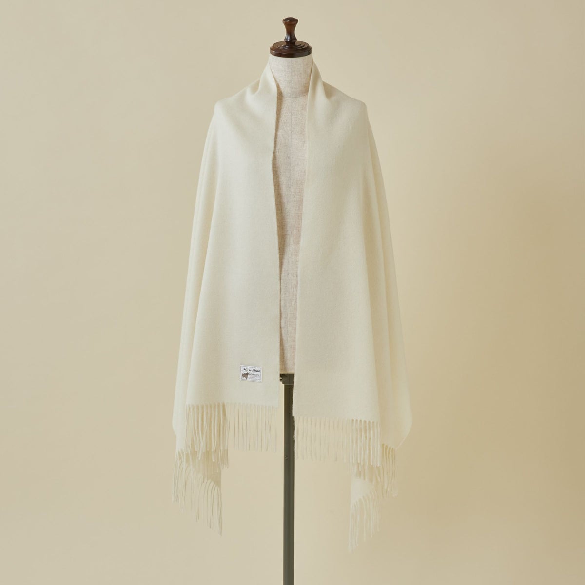 【無染色】カシミヤ100%大判無地ストール