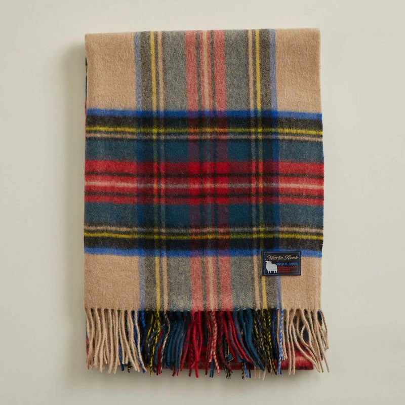 イングランドチェックウールストール