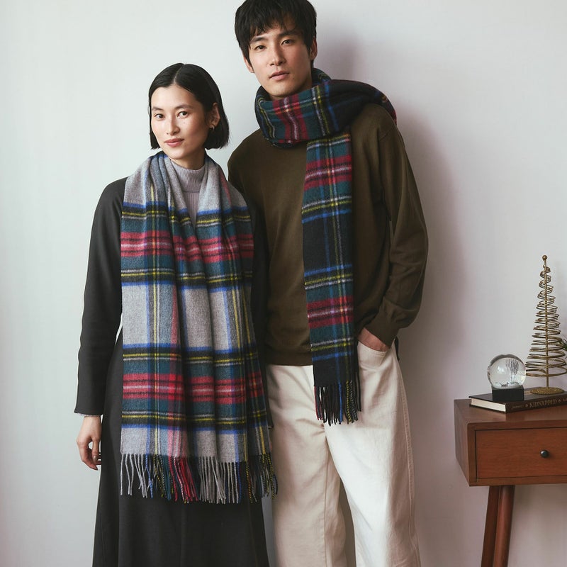 イングランドチェックウールストール