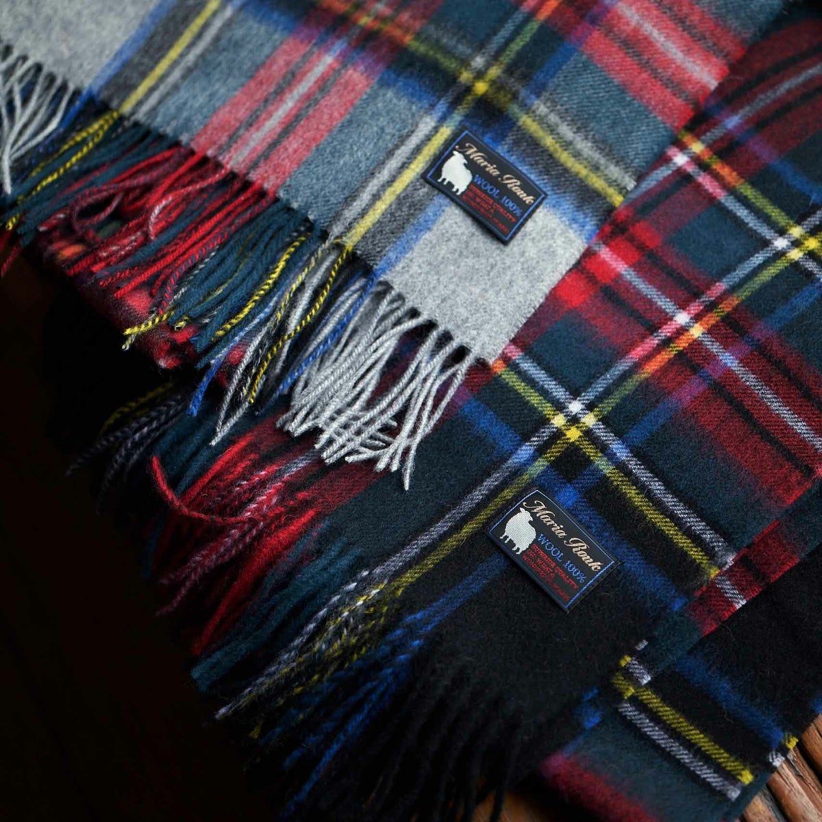 ウール100%大判イングランドチェックストール