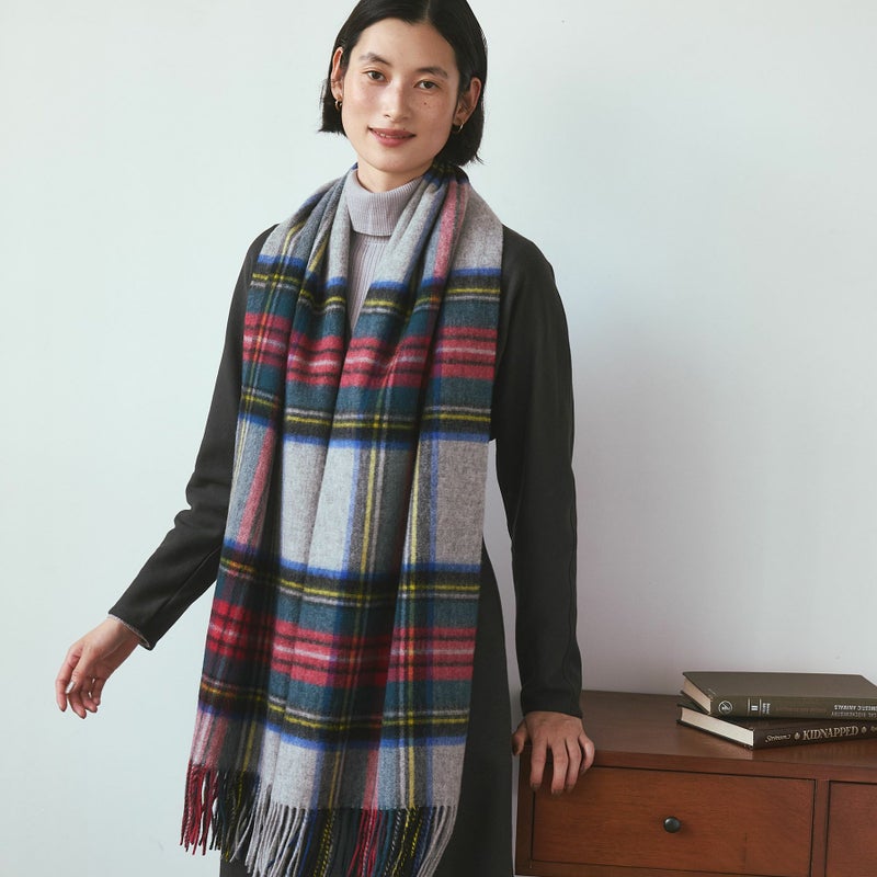 ウール100%大判イングランドチェックストール