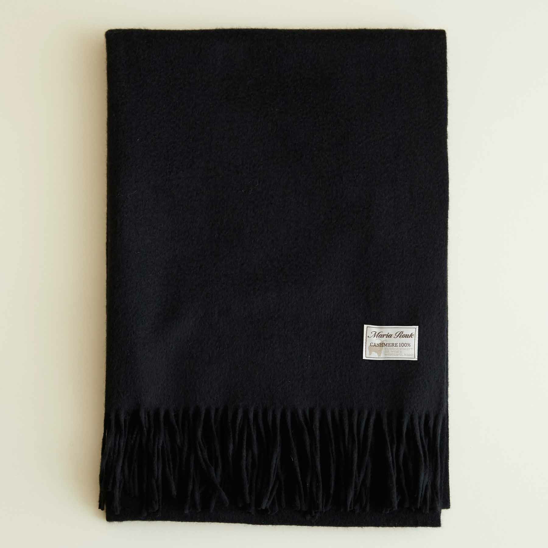 CASIMICO 100%カシミヤ ブラックストール Kitano - キタノ/ブラック 大判ストールカシミヤ100% 幅70cm×縦180cm+