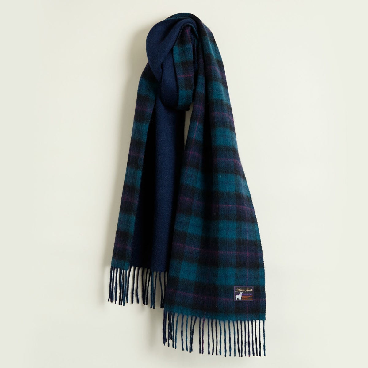  カシミヤブレンドチェックリバーシブルマフラー