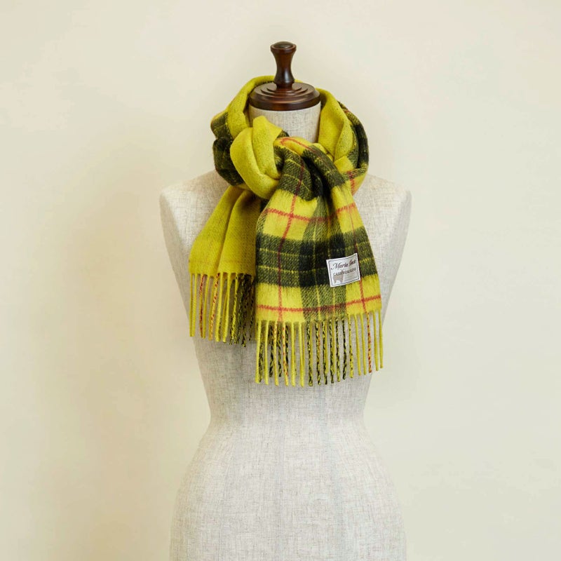 カシミヤブレンドチェックリバーシブルマフラー