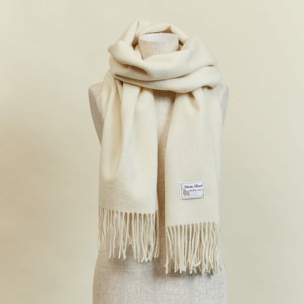  ウール100%大判無地ストール