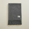 ウール100%大判無地ストール＜チャコール＞