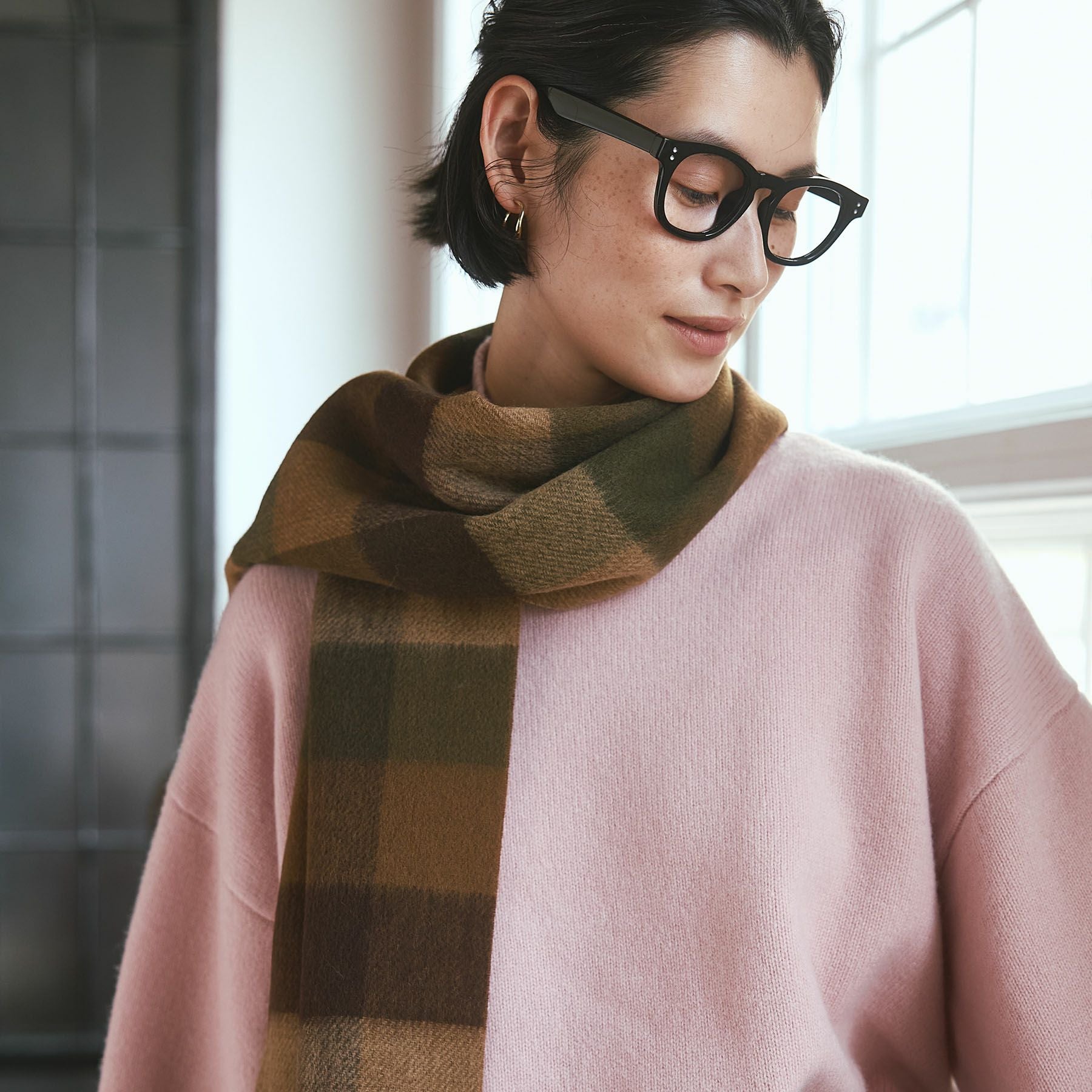 BURBERRY LONDON カシミヤ ウール キャメル メガチェック L 中古・古着通販】BURBERRY LONDON (バーバリーロンドン) ウール