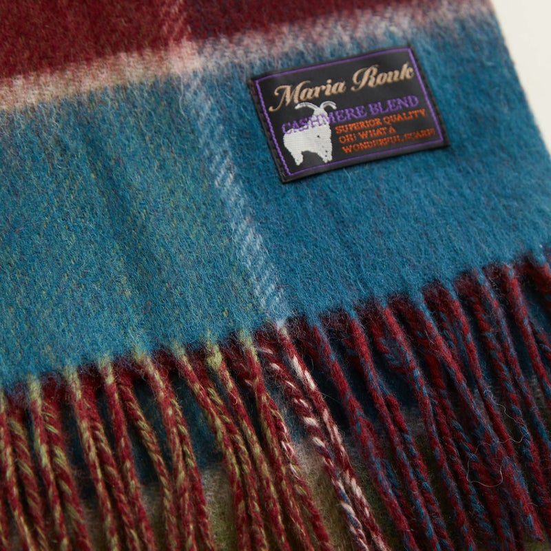 カシミヤブレンドチェックリバーシブルマフラー