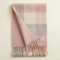 カシミヤブレンドチェックリバーシブルマフラー＜ピンク＞