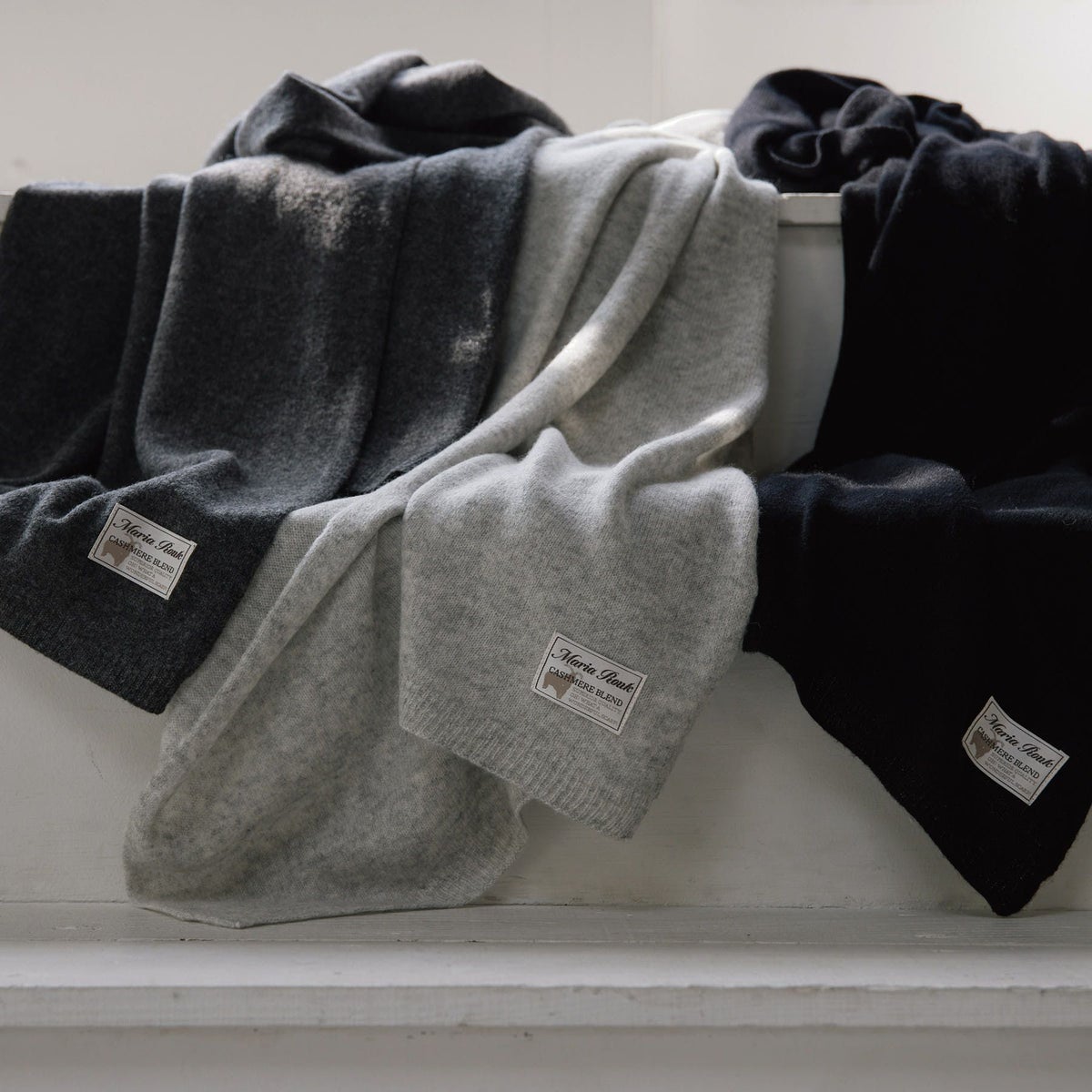  カシミヤブレンドニット大判ストール