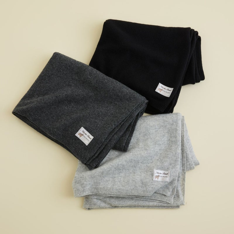 カシミヤブレンドニット大判ストール