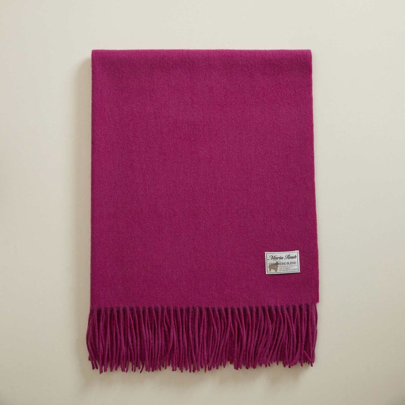 カシミヤブレンド大判無地ストール