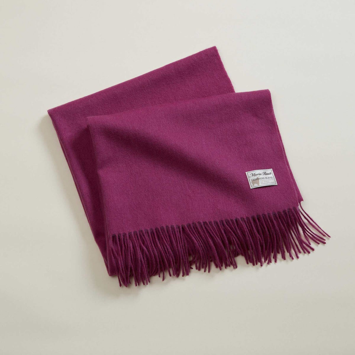 カシミヤブレンド大判無地ストール