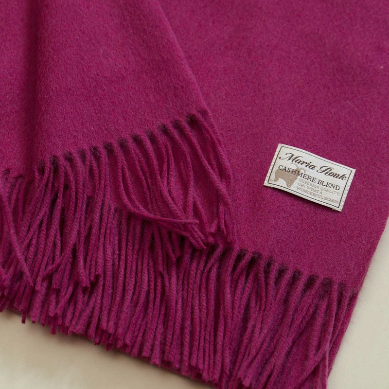 カシミヤブレンド大判無地ストール