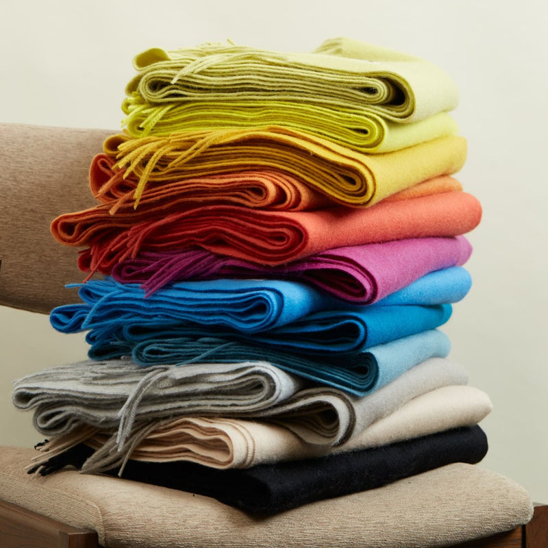 カシミヤブレンド大判無地ストール