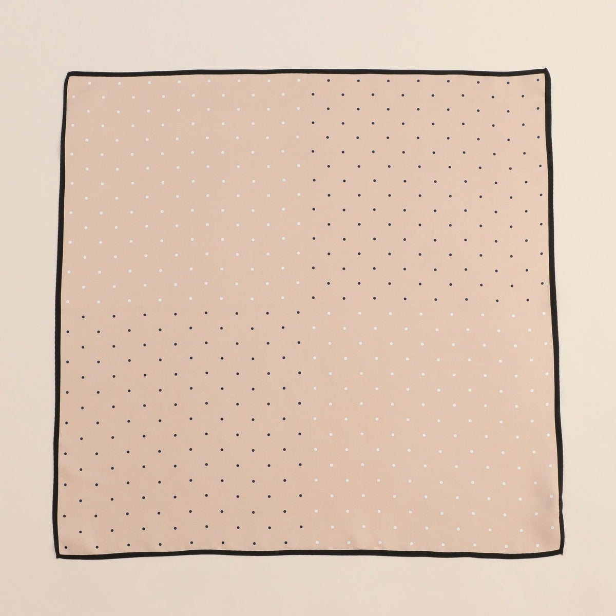 ピンドットスカーフ＜モカ＞　シルク100%　日本製