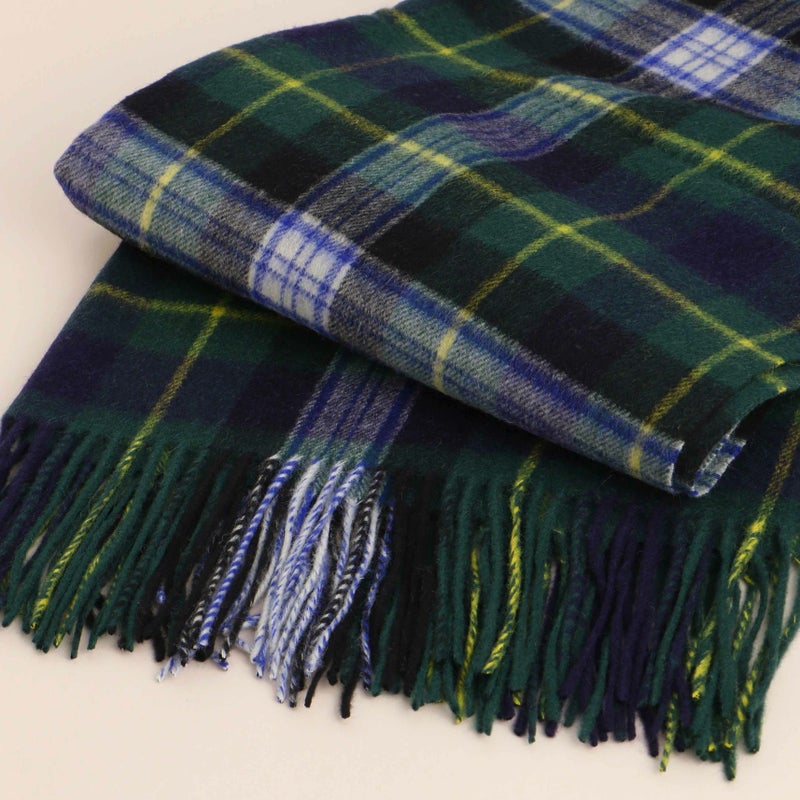 チェックウールストール