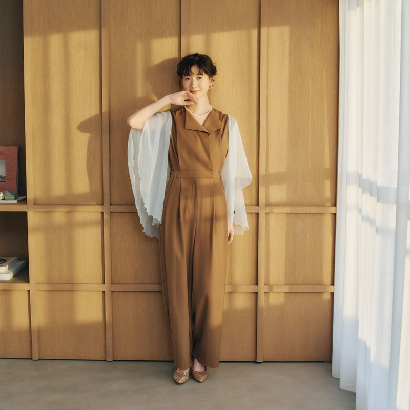  シフォンケープ＜アイボリー＞ 日本製