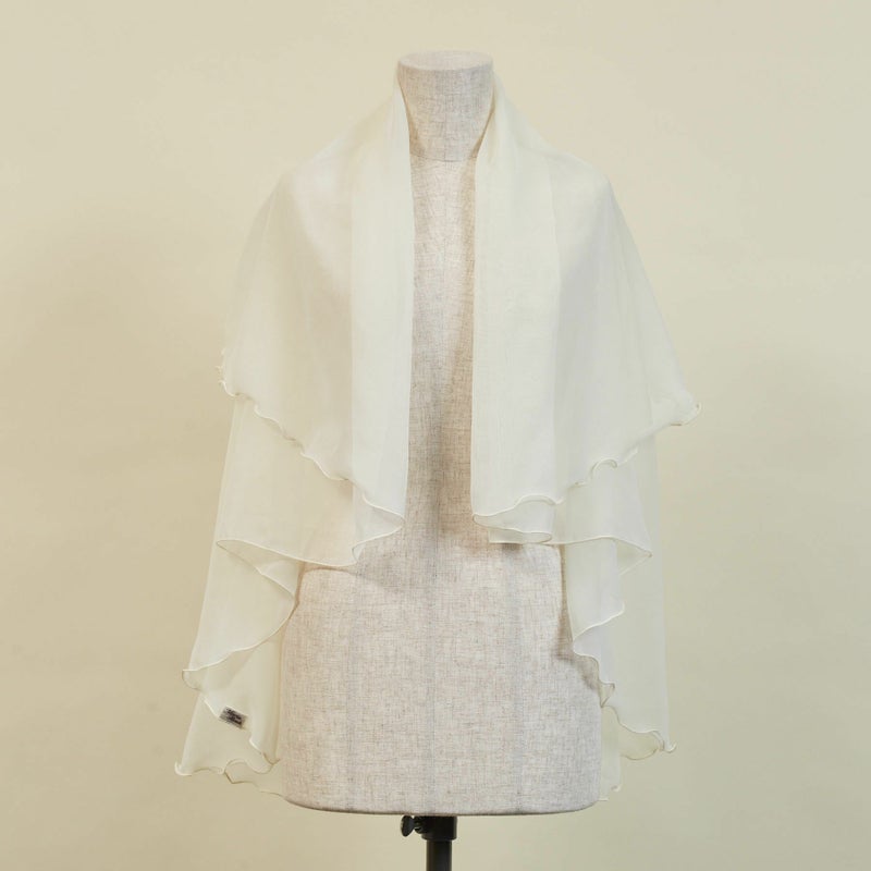  シフォンケープ＜アイボリー＞ 日本製