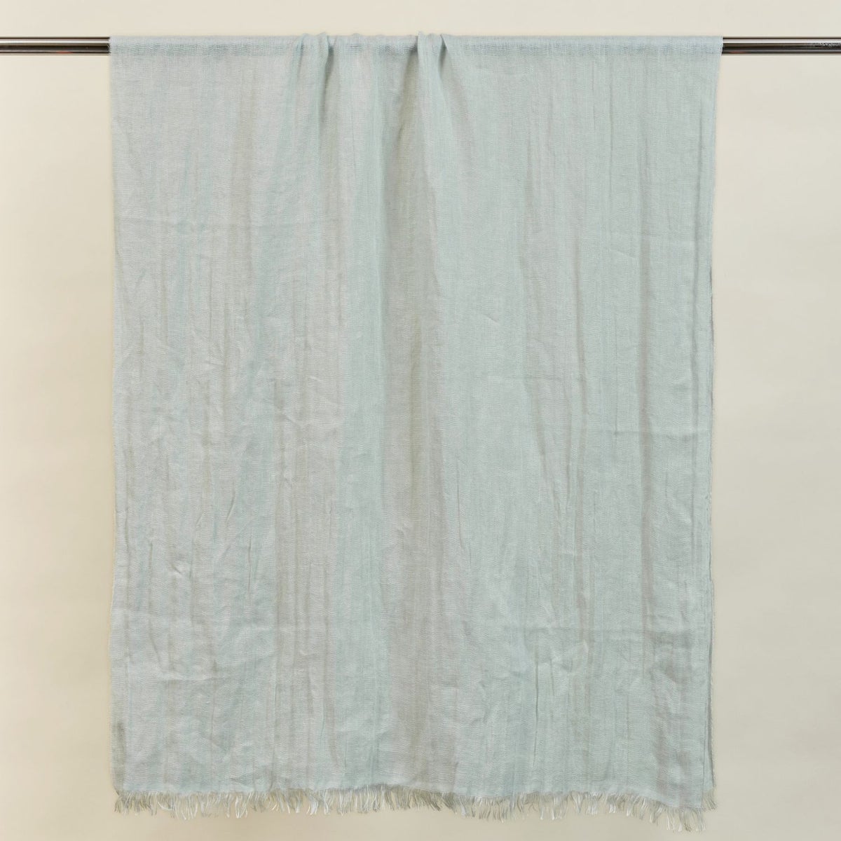 イタリア製大判リネンストール サックスの写真