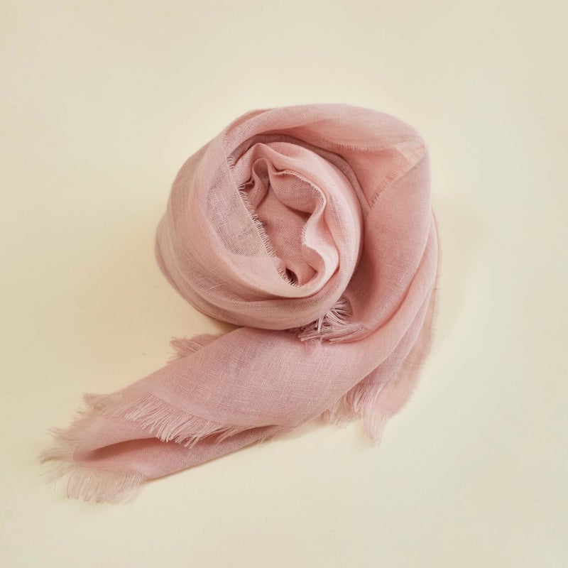 イタリア製大判リネンストール ピンクの写真