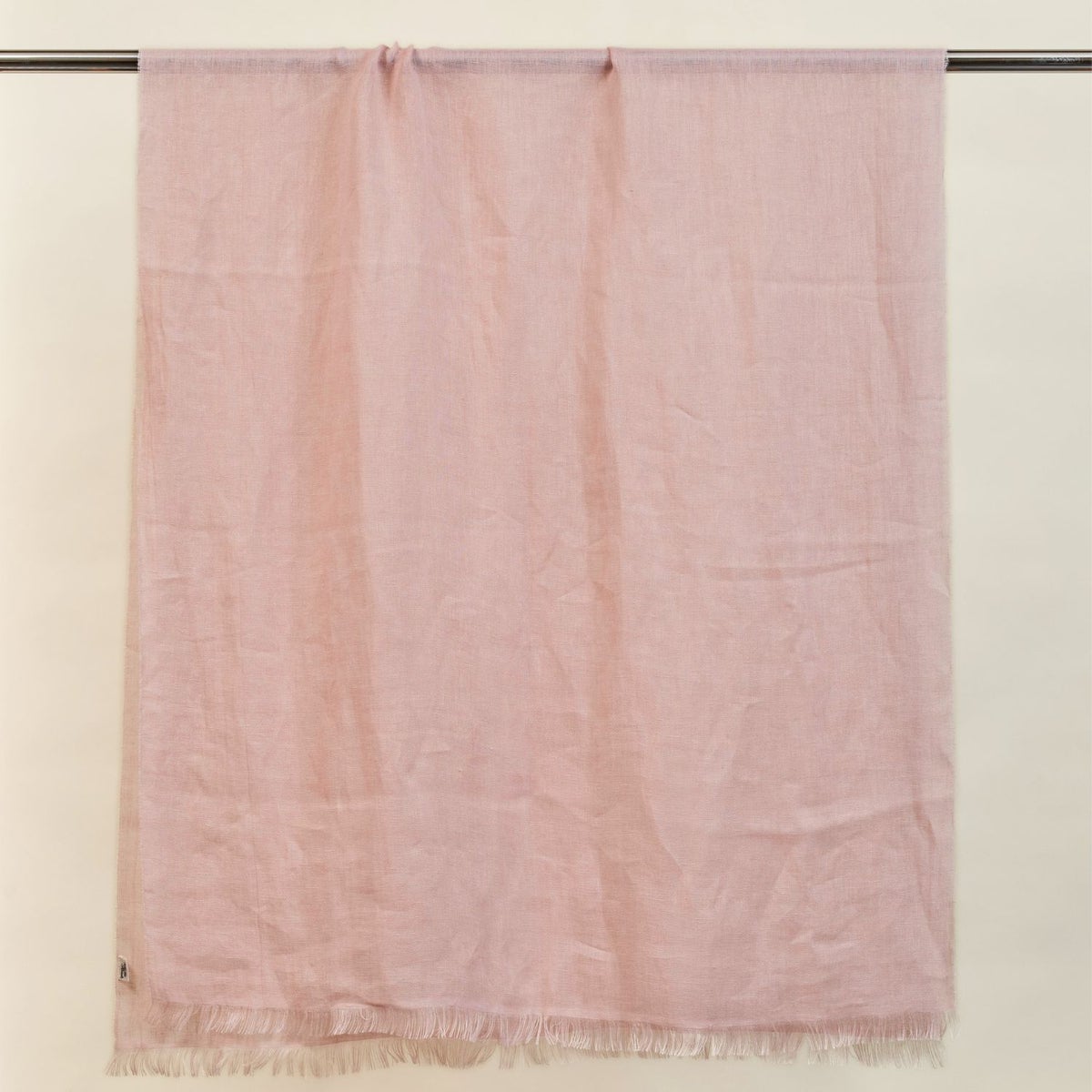 イタリア製大判リネンストール ピンクの写真