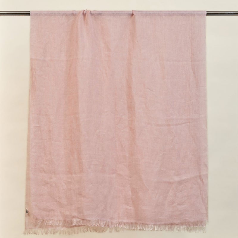イタリア製大判リネンストール ピンクの写真