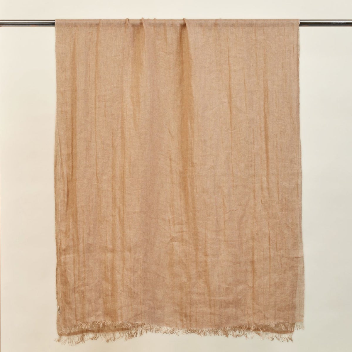 イタリア製大判リネンストール　ベージュの写真