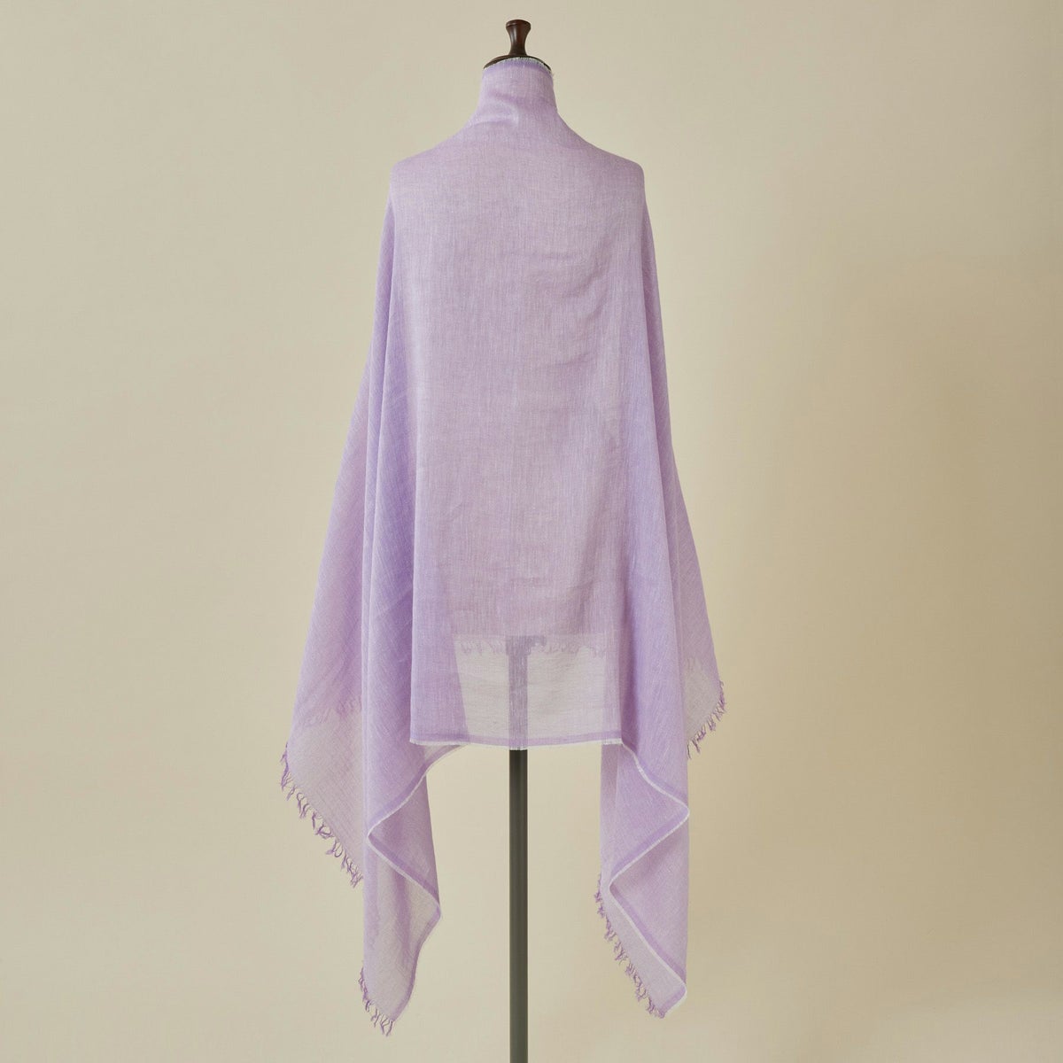 大判リネンコットンストール＜パープル＞ イタリア製