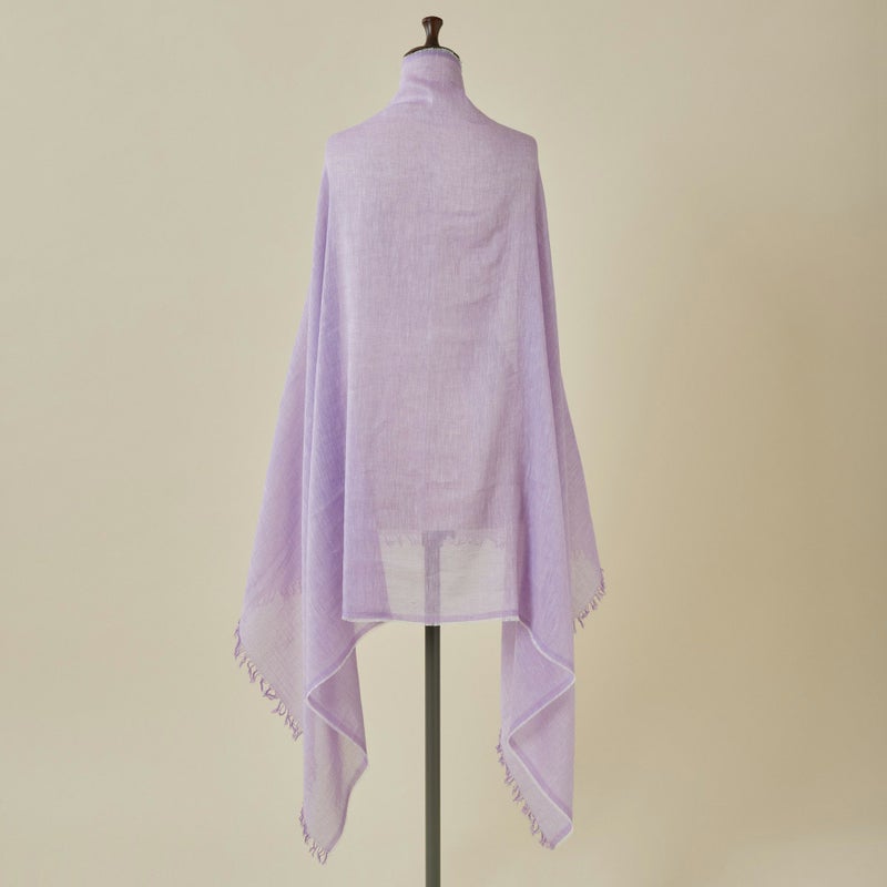 大判リネンコットンストール＜パープル＞ イタリア製