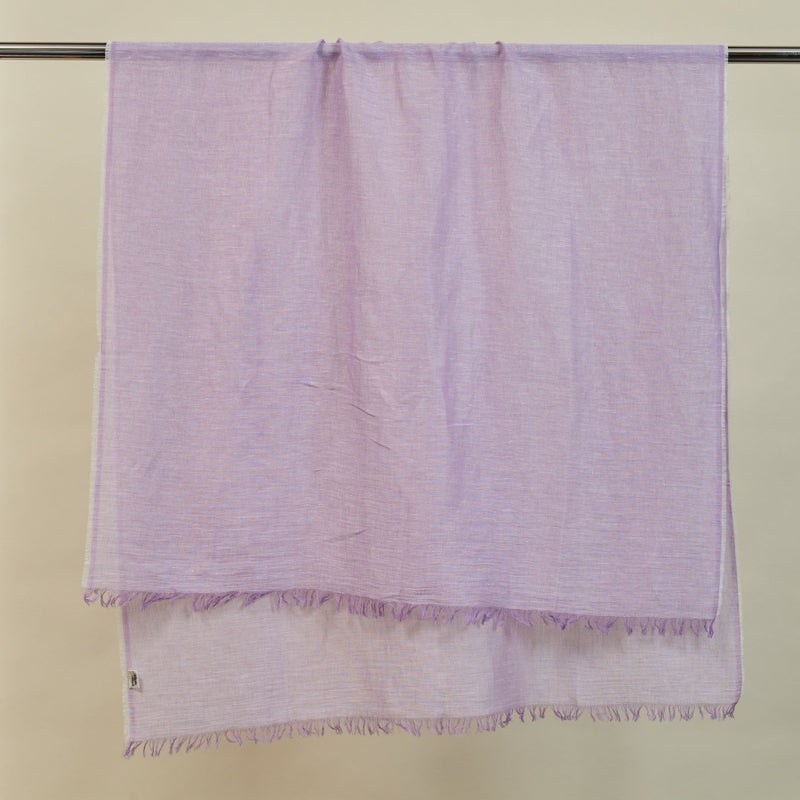 大判リネンコットンストール＜パープル＞ イタリア製