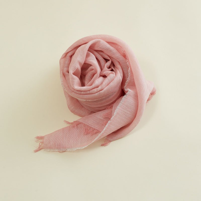 大判リネンコットンストール＜ピンク＞