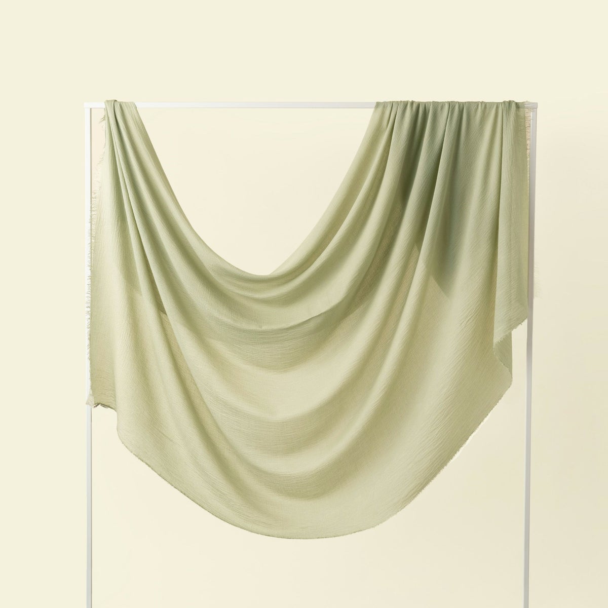 イタリア製大判モダールカシミヤストール＜カーキ＞