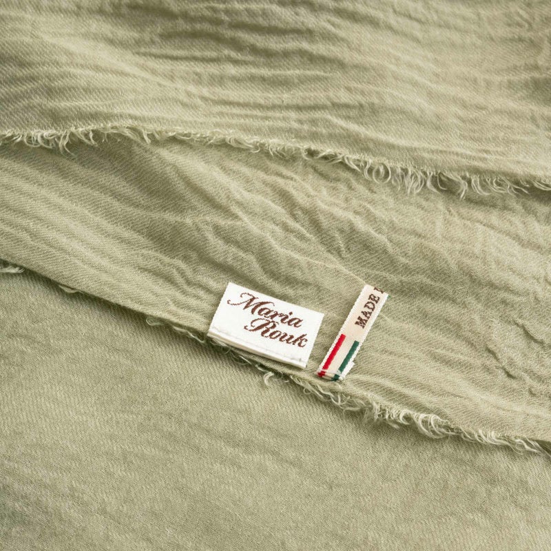 イタリア製大判モダールカシミヤストール＜カーキ＞