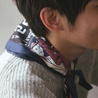 シルク100％ アメコミスカーフ